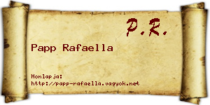 Papp Rafaella névjegykártya